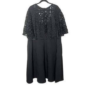 Asos Women's Black Lace Knee Length Dress Size US 24